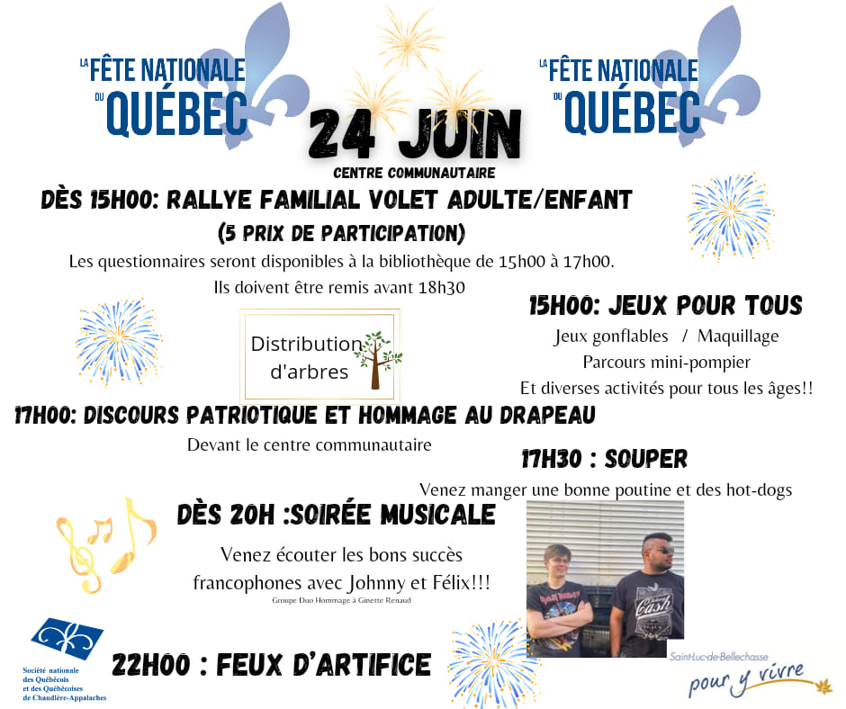LA FÊTE NATIONALE DU QUÉBEC SaintLucde Bellechasse Etchemins en