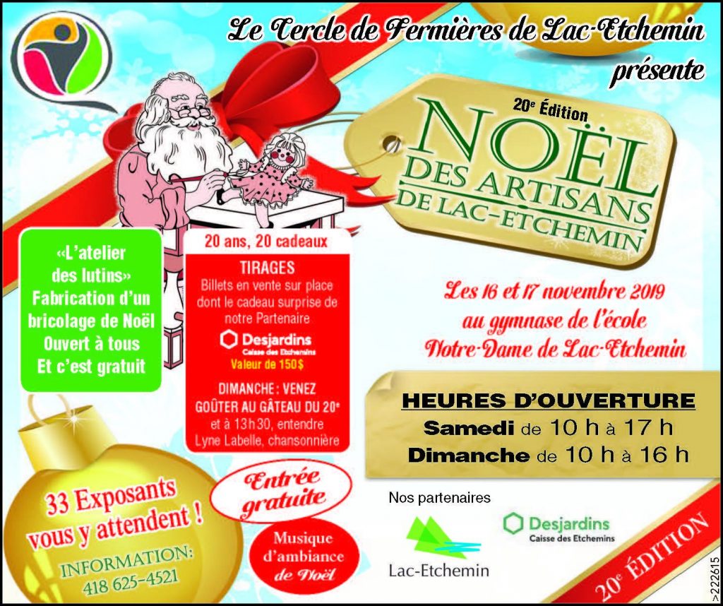 Le Noël des artisans de LacEtchemin Etchemins en direct